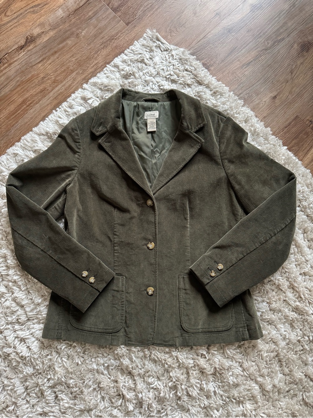 Vintage Corduroy L.L. Bean Blazer 3 Button Pockets
